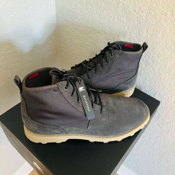 SOREL Caribou OTM Waterproof Chukka Men's Leather Suede Boot, Size 14, Brown NWT - Picture 3 of 16